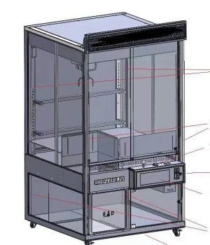 Components of the claw machine cabinet Components of the claw machine cabinet